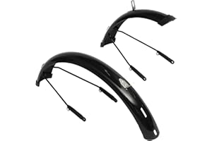 ‎PUKY PUKY Fahrrad Schutzblechset LS-PRO Black | Leichtgewicht & Robust | Einfache Montage & Sturzsicherung | Spritzschutz & Sicherheit