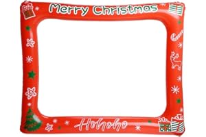 FINGOOO Christmas Inflatable Selfie Photo Frame Blow up Picture Photo Booth Props Birthday Party Decoration Party Supplies