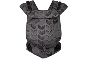 Hoppediz Babytrage Primeo, für Neugeborene ab Geburt, Bauchtrage, Rückentrage, 100% kbA-Baumwolle, Amsterdam black