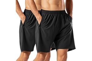 HMIYA Pantalones Cortos Deportivos para Hombre Transpirable Secado Rapido para Running Fitness Gym