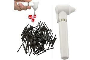 MTSM Tattoo Ink Mixer Electric Pigment Makeup Eyebrow Color Nail Polish Mixer Machine Supply Tool Watercolor Ink Painting Agitator Blender with 100PCS Mixing Sticks Set (white)