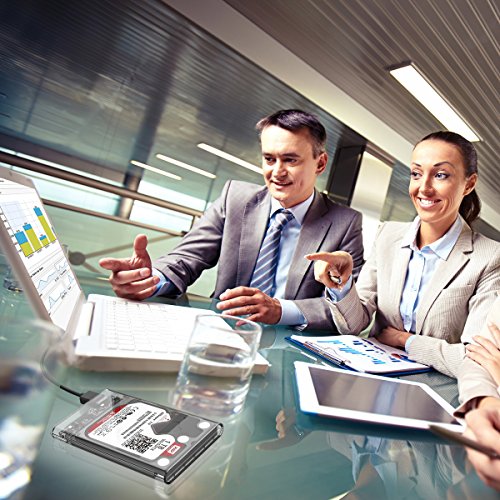 ORICO 2,5″ Externes Festplattengehäuse, USB 3.0 auf SATA III 6 Gb/s, für 7mm und 9,5 mm 2,5-Zoll SATA Notebook Interne HDD und SSD, Werkzeugfreie Montage, UASP Beschleunigung (Transparent) - 7