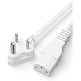 FEDUS Power Cord 3 Meter Replacement India Plug IEC Computer Mains Power Cable Cord Wire for Desktop 3 pin Power Cable for PC, Monitor SMPS and Printer, Power Supply, TV White