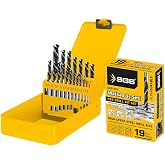 SGS 19 Par&ccedil;a HSS Matkap Ucu Seti, Metal Delme İ&ccedil;in, Profesyonel Kullanım