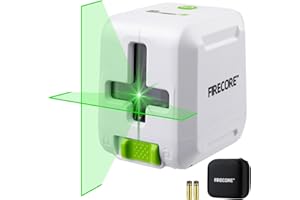 Laser Level Firecore Cross Line Laser - Self-Levelling and Manual Mode - Precise Levelling and Alignment Work for DIY - Lightweight and Portable - Carrying Case and 2 Alkaline Batteries Included
