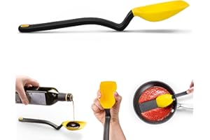 Dreamfarm Supoon | Non-Stick Silicone Sit Up Scraping & Cooking Multifunctional Spoon with Measuring Lines | Kitchen Utensil | Yellow
