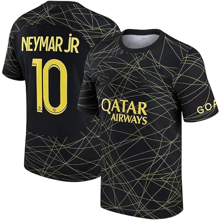 PRIVIC Neymar 10 Black Football Jersey PSG Tshirt 2024-2025