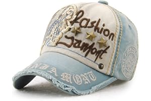 Tioamy Basecap Baseball Kappe Unisex Mutze Einstellbare Retro Verstellbar Snapback Hut Freizeit Cap Modischste Cotton Cap Schreiben Outdoor Hut fur Manner und Frauen Briefstil