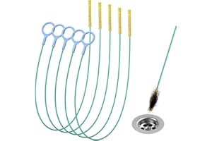 Kelly's Collection 30 Inch Drain Snake Sink Unblocker Tools(5 Pack), Unbreakable Metal Drain Cleaners and Unblockers, Long/Flexible/Thin Hair Clog Remover to Unclog Bathroom Sink, Tub, Shower