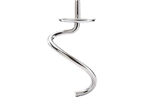 ‎KENWOOD Kenwood Knethaken aus Edelstahl KAT52.000SS, Zubehör für Kenwood Küchengeräte Küchenmaschinen, Rührhaken passend für alle Chef Küchenmaschinen, Spülmaschinenfest, Edelstahl, Silber