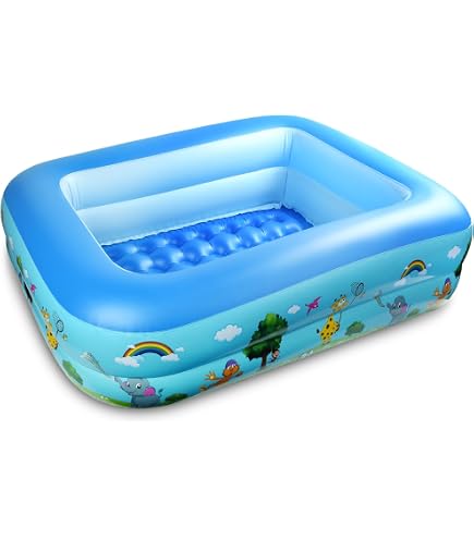Intex Piscine Bébé Rectangulaire 166x100x28 Cm - Gonflable - Fond Souple - Pour 1-3 Ans - Capacité 102 L