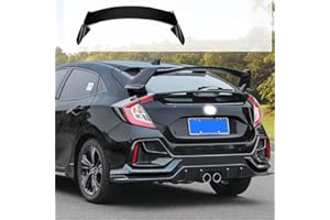 YYKJZ Aileron de Aile de queue de Aile de toit de becquet de coffre arrière de voiture, pour Honda Civic X 10th Hayon 2016-2021, plastique ABS, Spoiler d'accessoires extérieurs automatiques