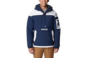 Columbia Men's Challenger Insulated Pullover, Winter pullover jacket, Collegiate Navy/White, Size XL
