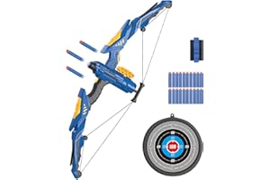 ‎REDCRAB RedCrab Pfeil und Bogen Kinder, LED-Leuchten Bogenschießenset mit Zielscheiben und 20 Darts, Drinnen und Draußen Spielzeug ab 4 5 6 7 8 Jahre Jungen Mädchen