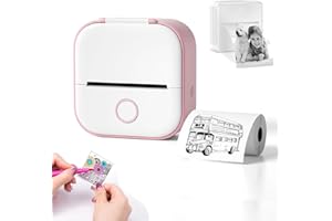 HIDRUO Doodle Dash Printer, Note Buddy Doodle Dash, Inkless Sticker Printer, Fast Printing Portable Mini Thermal Printer for Learning Assistance, Study Notes, Memo, Fun, Work, Journal (Pink)