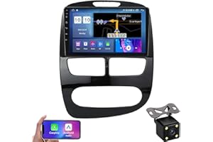 MIVPD Android 13 Autoradio para R-enault Clio 4 2012-2016 Estéreo de Coche 10'' Pantalla Táctil 4G WiFi 4+64G GPS Navegación con CarPlay Bluetooth SWC DSP USB Mirror Link Control Volante AHD Cámara