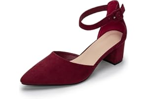 EDITCOZY Womens Court Shoes Pumps Shoes Pointed Toe Kitten Low Heel Shoes Office Wedding Bridal Party Shoes