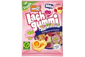 ‎NIMM2 LACHGUMMI nimm2 Lachgummi YoDinos – 1 x 300g – Vegetarisches Fruchtgummi mit Fruchtsaft, Vitaminen und Joghurt