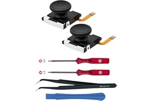 ‎TOLESUM Tolesum 3D TMR Hall Effect Joystick Reparatur Ersatz Set für NS Switch/Switch OLED Joy-Con/Switch Lite Controller mit Reparatur Werkzeuge,No Drift-Schwarz(Nicht für NS Switch 2)