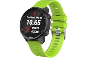ISABAKE Elastyczny silikonowy zamiennik paska do smartwatcha Garmin Venu Sq GPS Forerunner 245/245, Fenix 6s 20 mm, wygodny pasek do Vivoactive 3 Music/HR Forerunner 645 Music
