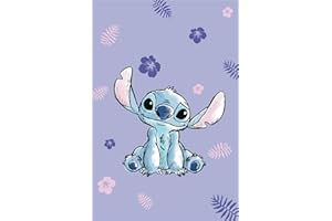 Disney Lilo e Stitch koc z mikrofibry, niebieski, 100 x 150 cm, 100% poliester
