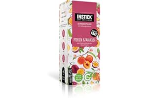 INSTICK JUST ADD WATER INSTICK | bezcukrowy napój instant – smak brzoskwiniowo-marakuja | opakowanie 12 szt. na 12 x 1,5 l | w proszku – wegański, niskokaloryczny, z witaminą C, aromatyzowany