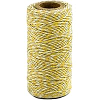 Libetui Backschnur aus Baumwolle Bäckerschnur Gelb Bindfaden gelb Geschenkverpackung Bastelschnur Gelb Geschenk…