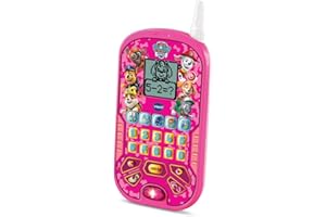 VTech - Pat' Patrouille, Le Smartphone Éducatif Rose, Téléphone Portable Enfant avec Écran Rétroéclairé, 4 Jeux, Jouet Interactif Paw Patrol, Cadeau Enfant de 3 Ans à 7 Ans - Contenu en Français