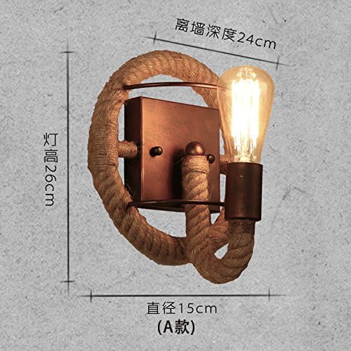 GK-The living room wall hanging bedroom bedside lamp American retro creative iron rope lamp garden aisle stairs,A