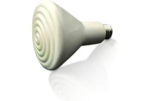 FRATRISPRO Keramik Dunkelstrahler E27 | Wärmelampe Keramik Infrarotlampe für Tiere Strahler | Hühner Küken Reptilien Terrarium (150 Watt)
