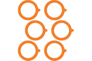 Molain 6 anillos de goma para tarros de vidrio, junta de repuesto de silicona hermética para tarros, sello de goma hermético a prueba de fugas -3.7 pulgadas (naranja)