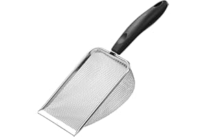 SJLAUX Reptile Sand Stainless Steel Fine Mesh Reptile Substrate Metal Sand Shovel Terrarium Substrate Durable Litter Cleaner