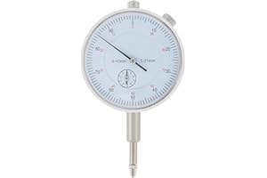 Smgda Dial Test Indicator Gauge 0-10mm, 0.01mm Accuracy Metric Measuring Tool, Dial Indicator Measuring Meter for Lathe, 3D Printing, Workshop, CNC Machine Tool, Table Saw