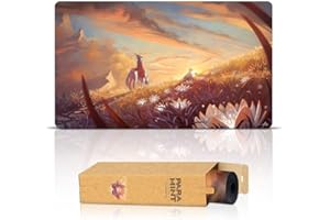 Paramint Lotus Quest Plains (Stitched) - MTG Playmat - Compatible with Magic the Gathering Playmat - Play MTG, YuGiOh, TCG - Original Play Mat Art Designs & Accessories