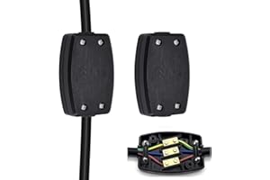 STCRERAG Abzweigdose Abzweigkasten Aufputz 2 Stück Verteilerdose Verbindungsdose Schwarz Abzweigkasten Elektrische Anschlussdose Kabel Klemmdosen Klein Feuchtraum Verbindungsbox für Kabelverbindung