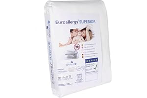 Euroallergy Superior -Coprimaterasso Antiacaro Certificato. Altamente Traspirante, senza laminazione. Con Cerniera (135x200 x30 cm.)