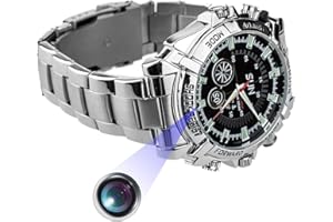 HopeGem Mini Caméra Portatif Cachée Espion - Caméras Sécurisée FHD 1080P 32G Intégré pour Les Négociations Commerciales/Interviews De Journalistes/Apprentissage De Cours Etc(W2000)