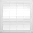 Vent Systems 300 x 300 mm / 12'' x 12'' Inch White Soffit Vent Cover - Flat Square Air Vent Louver - Grille Cover - Built-in Insect Screen - HVAC Vents for Bathroom, Home Office, Kitchen