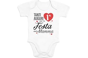Shirtgeil Body neonato manica corta Buona Prima Festa della Mamma Idee Regalo Mamma
