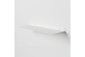 Steelnovo | Zeno, Mensola da Parete in Metallo Verniciato, Mensola da Muro Portaoggetti, 40x3x15 cm, Colore Bianco, Design Minimal e Moderno, Scaffale da Muro, Made In Italy