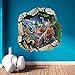 2015 Newly Arrival Hot Sale Dinosaurs Children's Room Waterproof Removable Wall Sticker Color Black