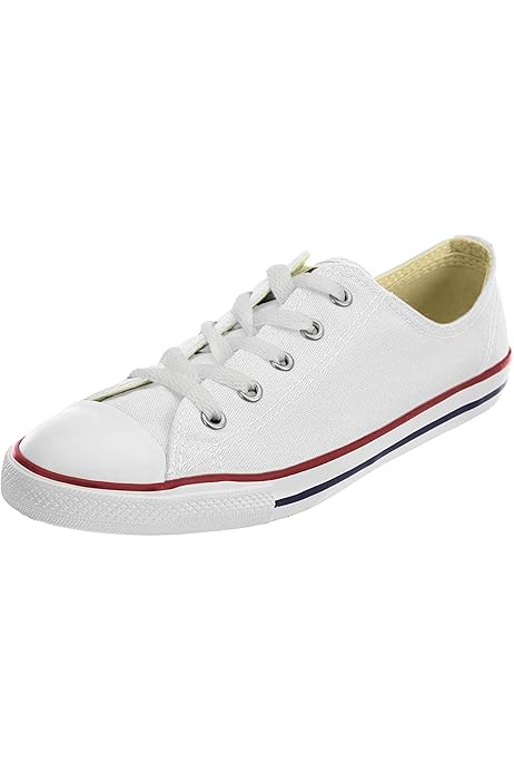 womens converse grey all star dainty canvas ox trainers