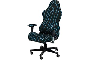 Beieyosu Fundas para sillas de Juego, con Funda para reposabrazos, elásticas Lavables a máquina para Videojuegos de Ordenador Fundas para sillas de Oficina,D