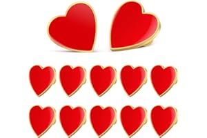 ABOOFAN 12 Broches De CorazóN Rojo En AleacióN Para DecoracióN De San ValentíN - Pins Decorativos Para Ropa Bolsos Y Fiesta Día De San ValentíN