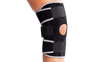 EM HOME Rodillera de neopreno apoyo de la rodilla totalmente ajustable alivio seco transpirable abierto rótula dolor en la rodilla del menisco, la artritis, fútbol..