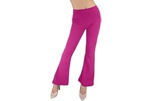JOPHY & CO. Pantalone Cabana Donna Made in Italy Leggero Comodo a Zampa Larga Elastico in Tessuto (cod. 6038)
