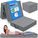 maxVitalis Folding Mattress, Guest Mattress, 3-Piece Folding Mattress, Extra Thick Foam (15 cm), Washable, Intervertebral Dis
