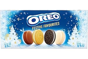 Oreo Festive Favourites, Assorted Biscuit Selection Box, Suitable for Vegetarians, 8 x 170 g (Pack of 1)