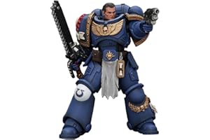 HiPlay JOYTOY Game Special Limited Edition, Warhammer 40K Space Marines 2 - Uitramarines Teniente Titus JT00058, figura de acción coleccionable a escala 1/18