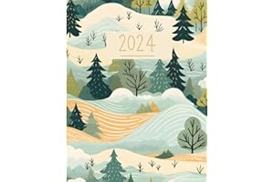 Senioren Kalender 2024: 1 Seite 1 Tag / A4 Bäume Landschaft: Tageskalender für mehr Tagesstruktur, Bewegung, Dankbarkeit, Aufgaben usw. - für ältere Menschen, Demenz Betreuung, Low Vision